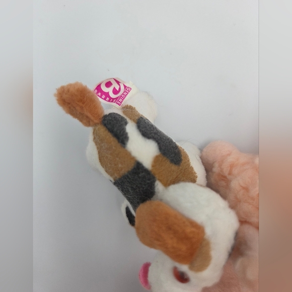 Barbie Dog Lot Of 3 Plush Brown White Beagle Pink Poodle 2 3/4"Tall Arco Mattel - Picture 6 of 6